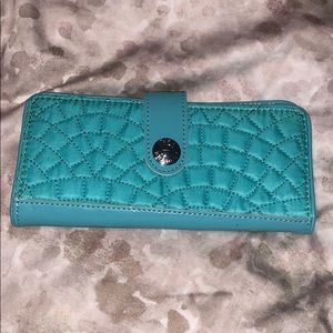 Vera Bradley turquoise wallet.